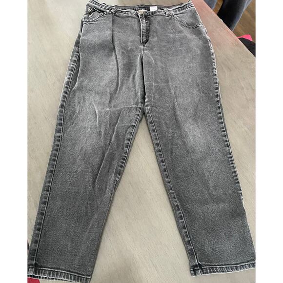 Vintage Just My Size Women's Size 20W/29 Faded Black Mom Jeans Stretch - Picture 1 of 5